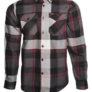 DIXXON Cro-Mags Mens Flannel Shirt Large Black Gray Red NWT Limited Edition